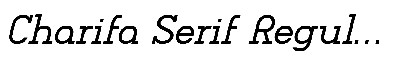 Charifa Serif Regular Oblique